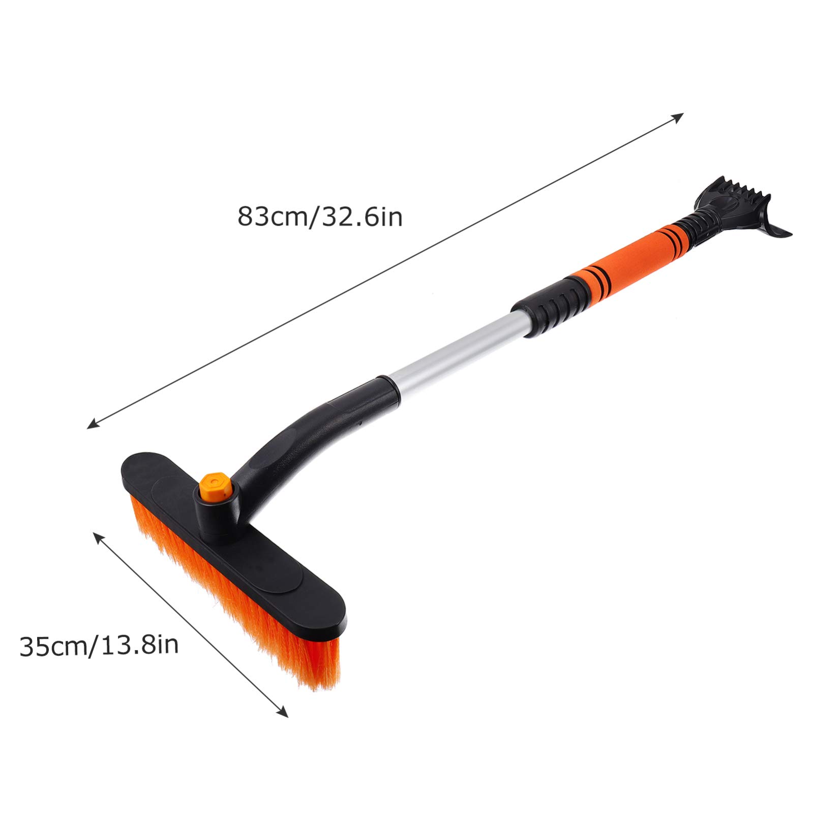 CIYODO Telescopic Snow Shovel Gloves Brush Car Ice Removal Easy to Store Ergonomic Handle
