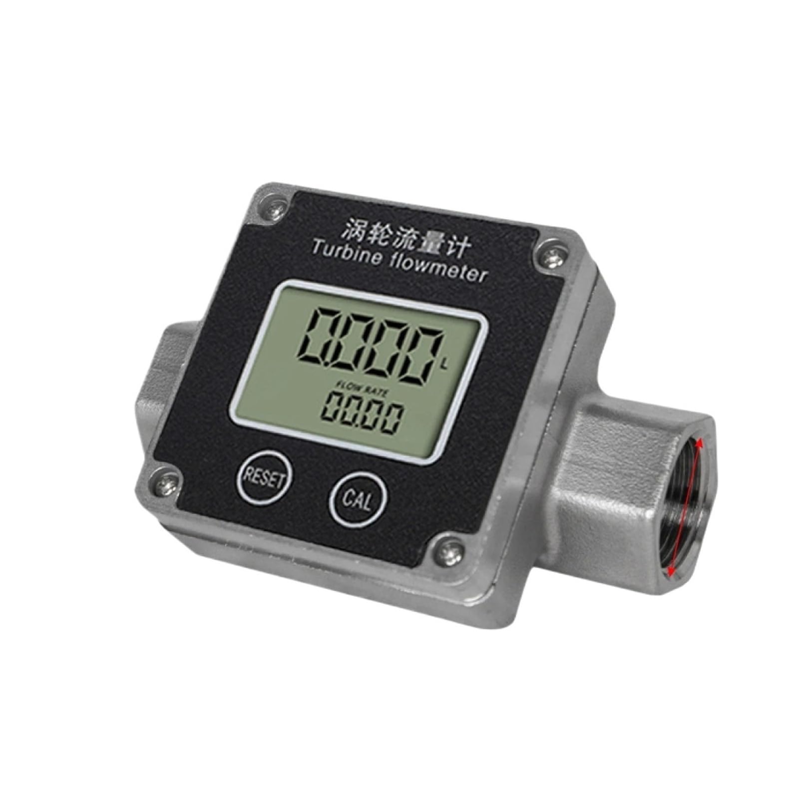 JVDDI Flow Meter Stainless Steel Electronic Flowmeter Digital Liquid High Accuracy Water(G3/4inch)