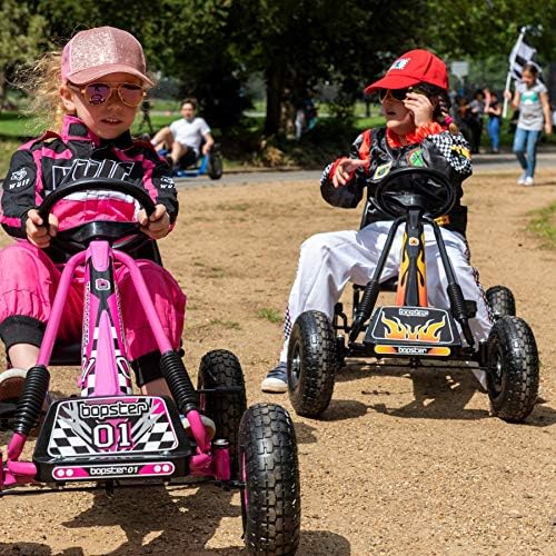 bopster - Pedal Go Kart with Inflatable Tyres 5-8 Years - Flame