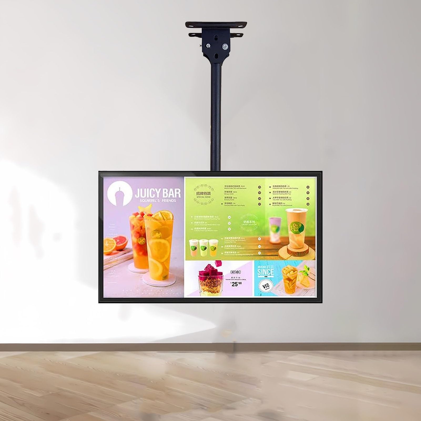 Support TV plafond pour gagner de la place et éviter les reflets