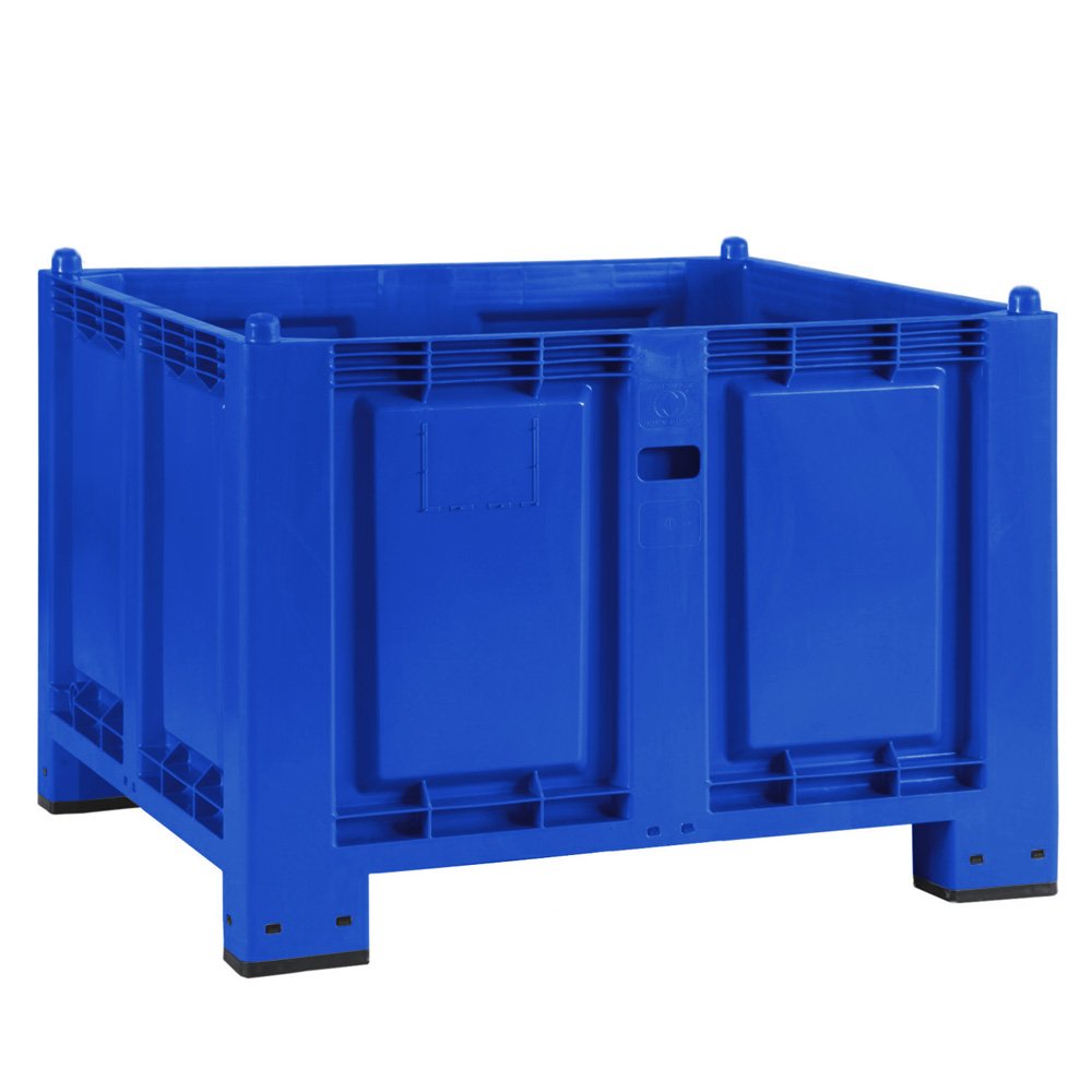 Produktbild von BRB Palettenbox 2er Set – 1200x800x850 Mm, Geschlossen, 500 Kg Tragkraft, Grau – Für Lager & Transport