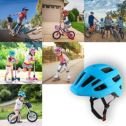 Kids Bike Helmet For Ages 1-8 Years, Adjustable Toddler Boys And Girls Helmets, Lightweight Child Infant Bicycle Cycling Scooter Sports Helmet 48-54Cm Light Blue #TOP6