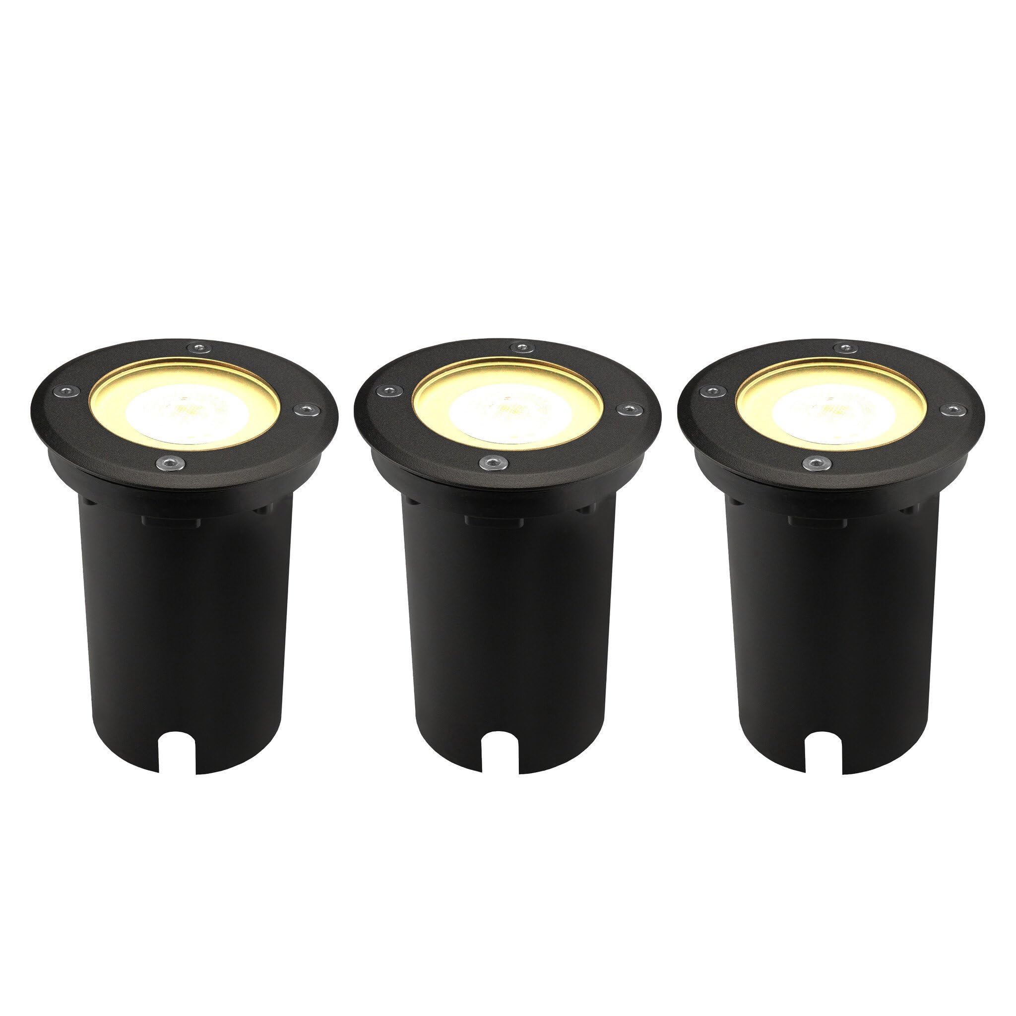 Ledvion 3 Pack LED Outdoor Ground Light IP67 3W 230V 345Lm 2700K GU10 — image 1