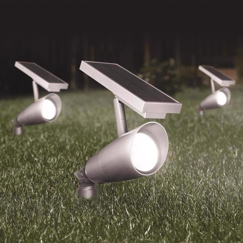 Feit Electric OneSync Brushed Nickel Solar Powered 100 W LED Spotlight 1 pk