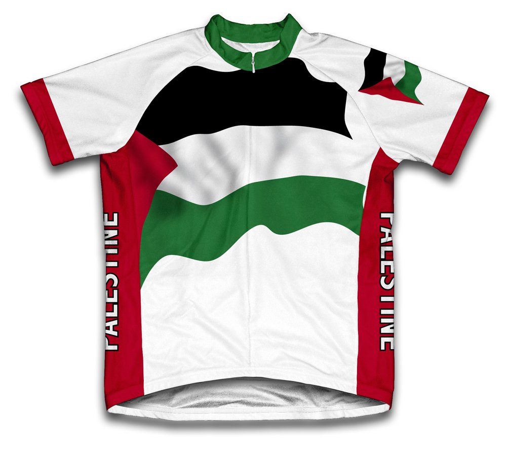 ScudoPro Palestine Flag Short Sleeve Cycling Jersey for Men - Size 4XL