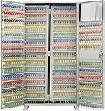 Barska 1170-Position Key Lock Box – Solid Steel Key Cabinet with Adjustable Numbered Hooks, Key Log Sheet, Color Tags & Index Chart – Wall-Mount Organizer, Grey Finish