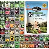 Homesteader Seed Vault - 50 Packs of Non-GMO Heirloom Vegetable, Fruit, Herb Seeds for Planting a Victory Garden - Grow Survival Food for Storage, Emergency Preparedness - Survival Garden Seeds