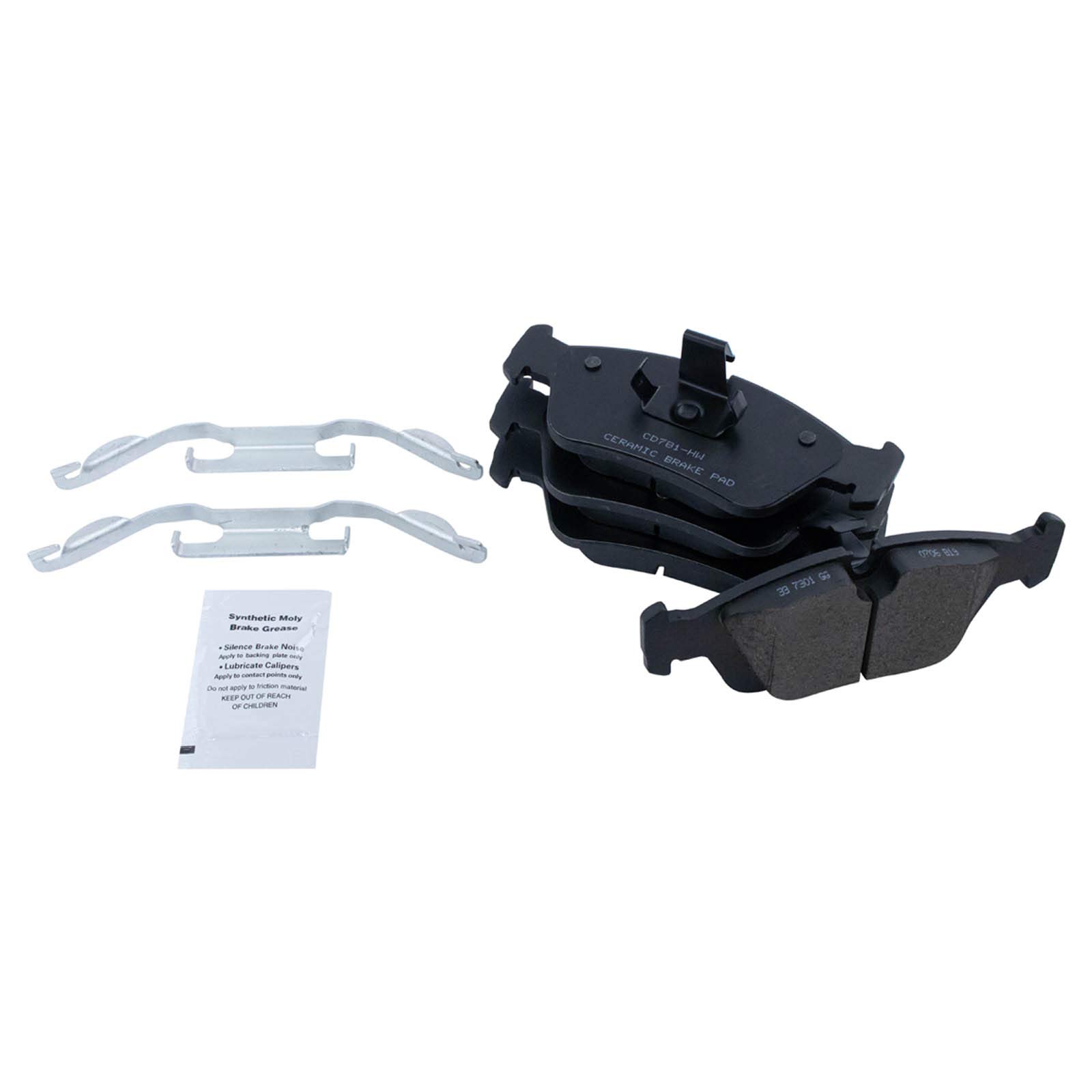 TRQ Front and Rear Brake Pad & Rotor Kit Brake Pads Brake Rotor Ceramic Compatible with 2000 BMW 323Ci 323i 2001-2006 325Ci 2001-2005 325i 328Ci