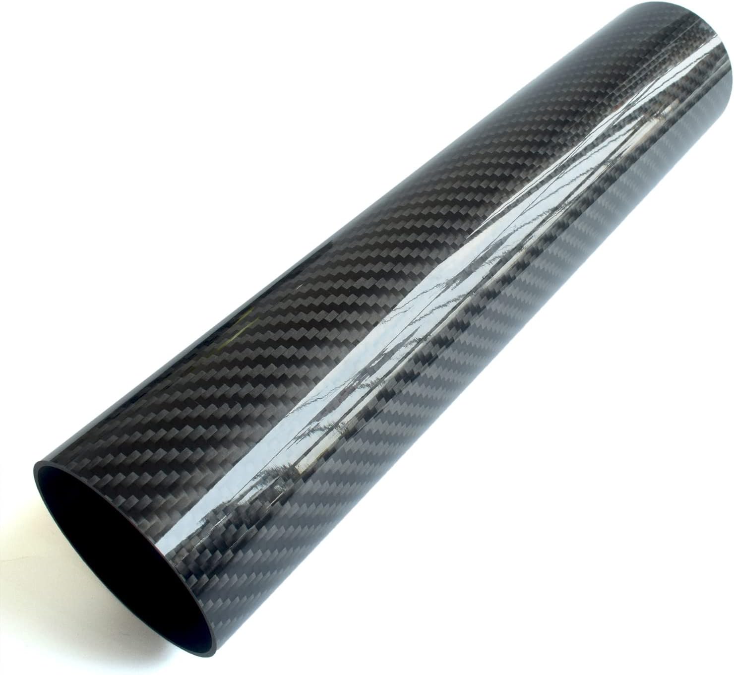 Real Carbon Fiber Hose Straight Carbon Fiber Pipe OD 4",Length 11.8",1.3mm Wall Thickness