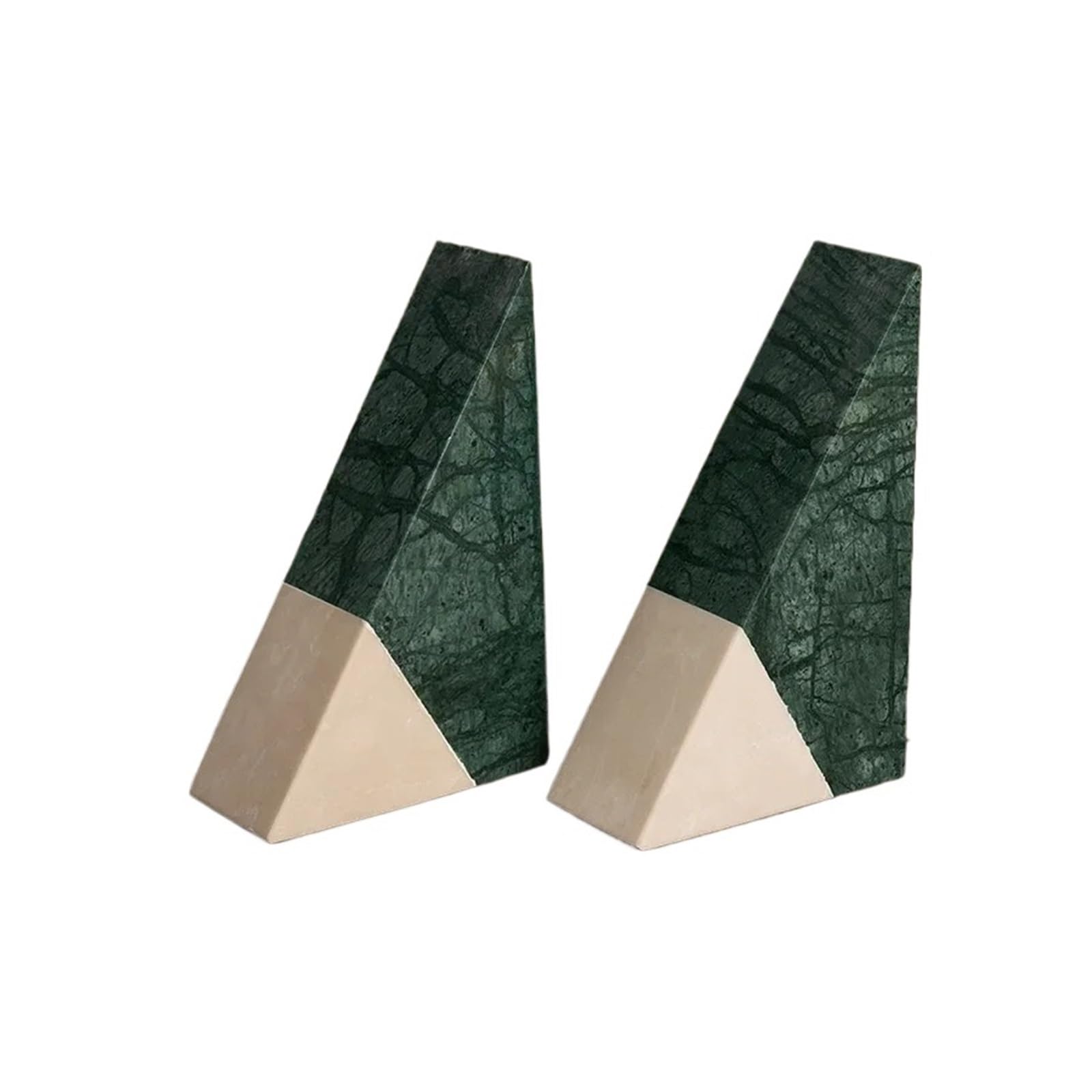 Marble Bookend Green Marble Bookends Retro Travertine Book Stand Holder Home Decoration