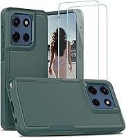 Vista 49 de Jeylly para Moto G Stylus 5G 2021 Funda con [2 Pack] Protector de Pantalla de Vidrio Templado, Protección Grado Militar Anti-Arañazos, Funda