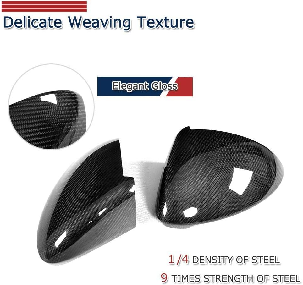 fits Porsche Cayenne 2018 Add on Carbon Fiber Mirror Covers Cap Side Rear View