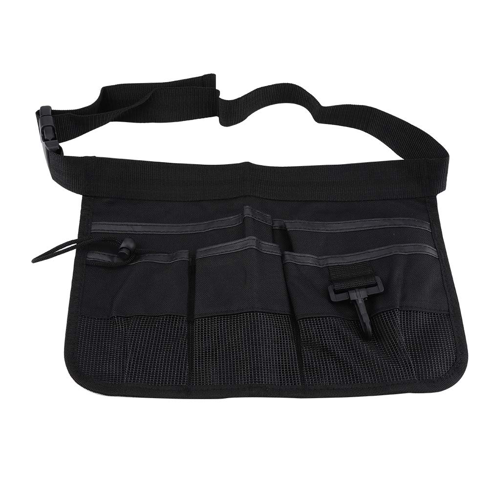 Garosa Cintura Portautensili da Giardinaggio Regolabile con 6 Tasche, Tessuto Oxford 600D, Nero, 34x24 cm, Impermeabile e Resistente