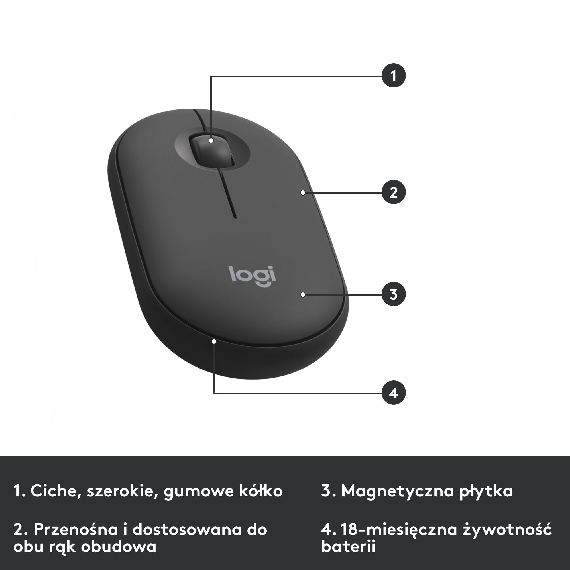 Logitech Desk Mat - Studio Series, Wielofunkcyjna duża mata na biurko, szeroka podkładka pod myszkę, MK470 Smukła klawiatura i mysz bezprzewodowa, zgodność z Windows, US INT'L - Czarny