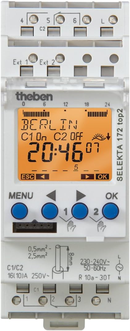 Timeguard SELEKTA 16A 172 Top2 2-Channel Solar Timeswitch