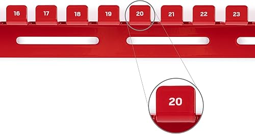 Miniatura 5 de TEKTON WCB96301 - Juego de llaves combinadas con colgador de pared, 46 piezas (14-1-14 pulgadas, 0.236-1.260 in)