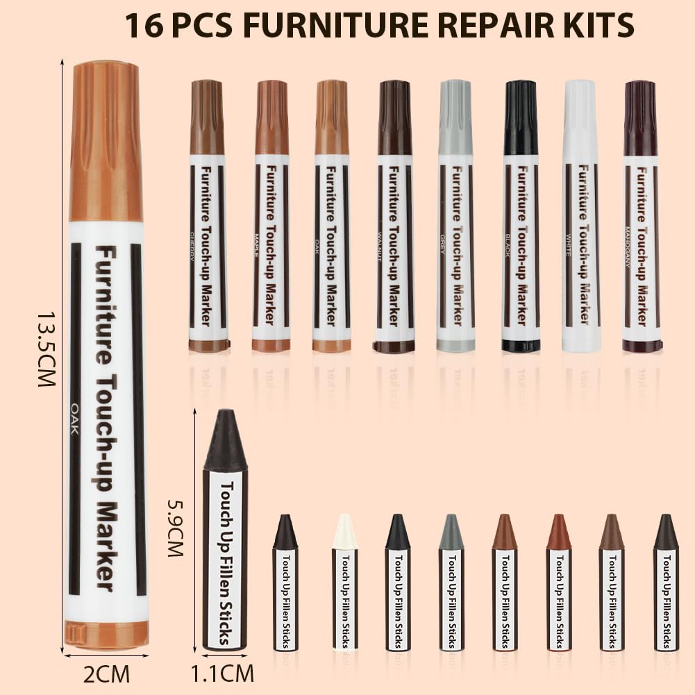 ACWOO Furniture Repair Kit Wood Markers Wax Sticks - Image 4