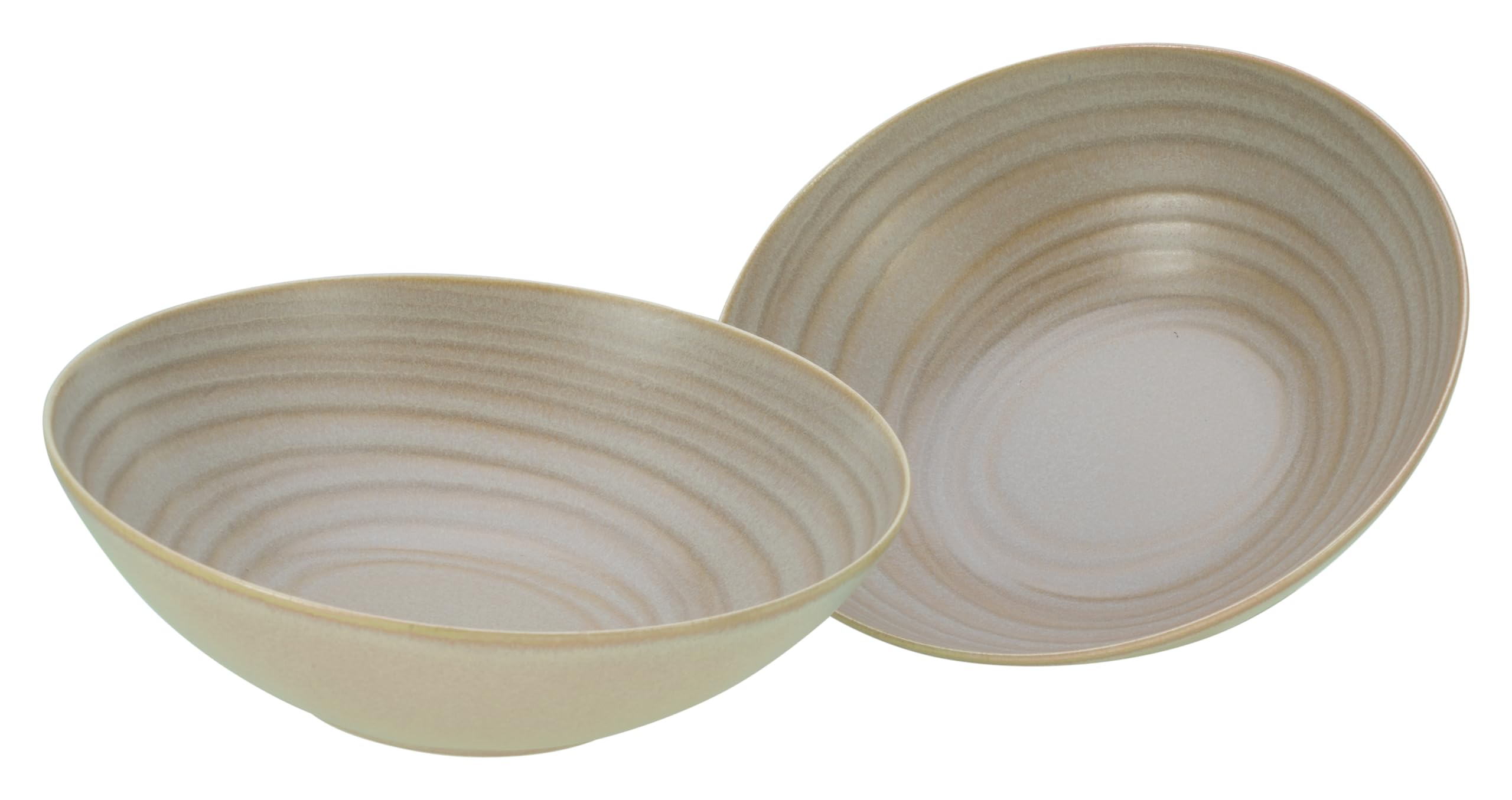 Serie Lava Stone – 2-teiliges Salatset aus Steinzeug (Ø 24 cm), spülmaschinen- und mikrowellengeeignet, Made in Europe