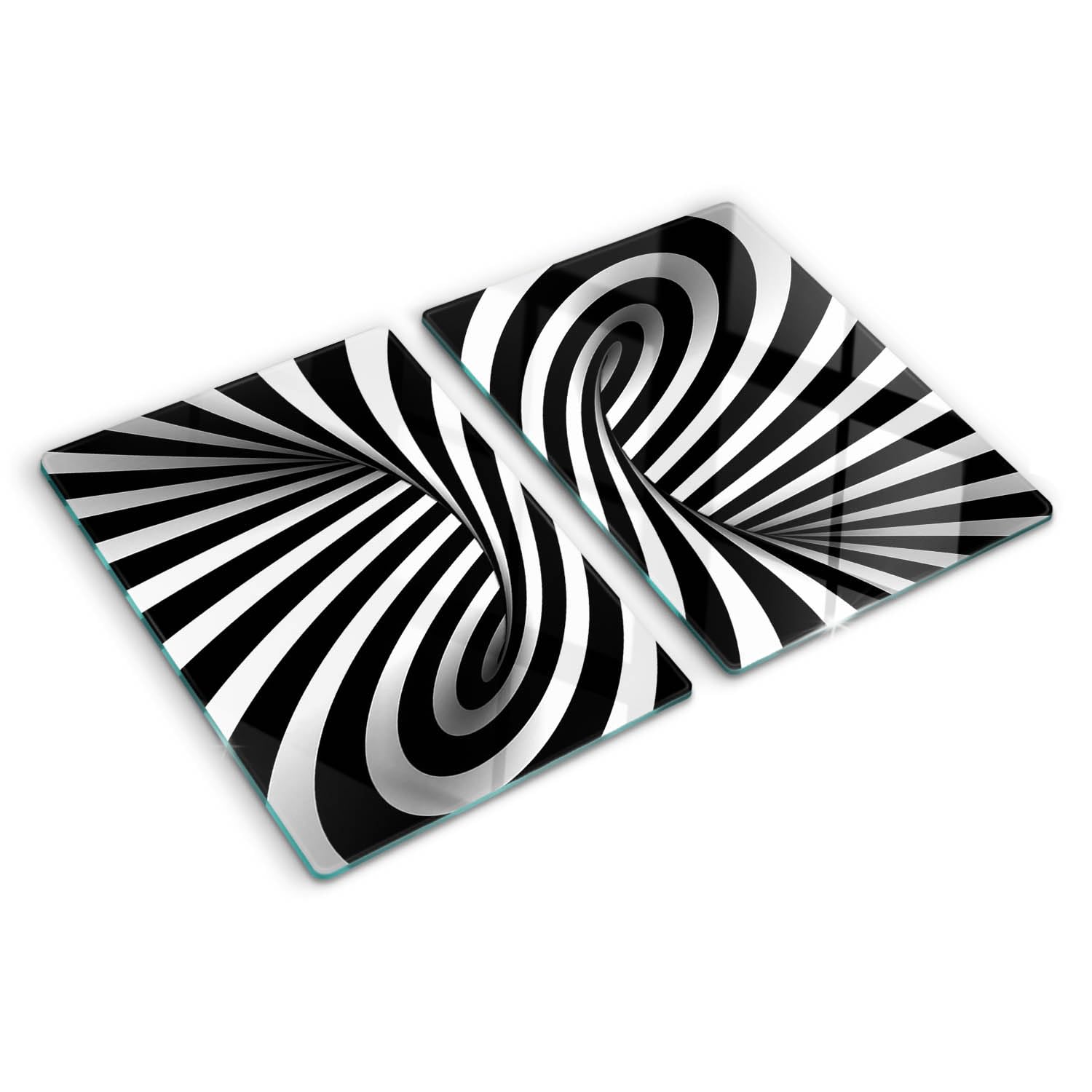 Planche en verre résistant à la chaleur avec impression vortex haut de gamme