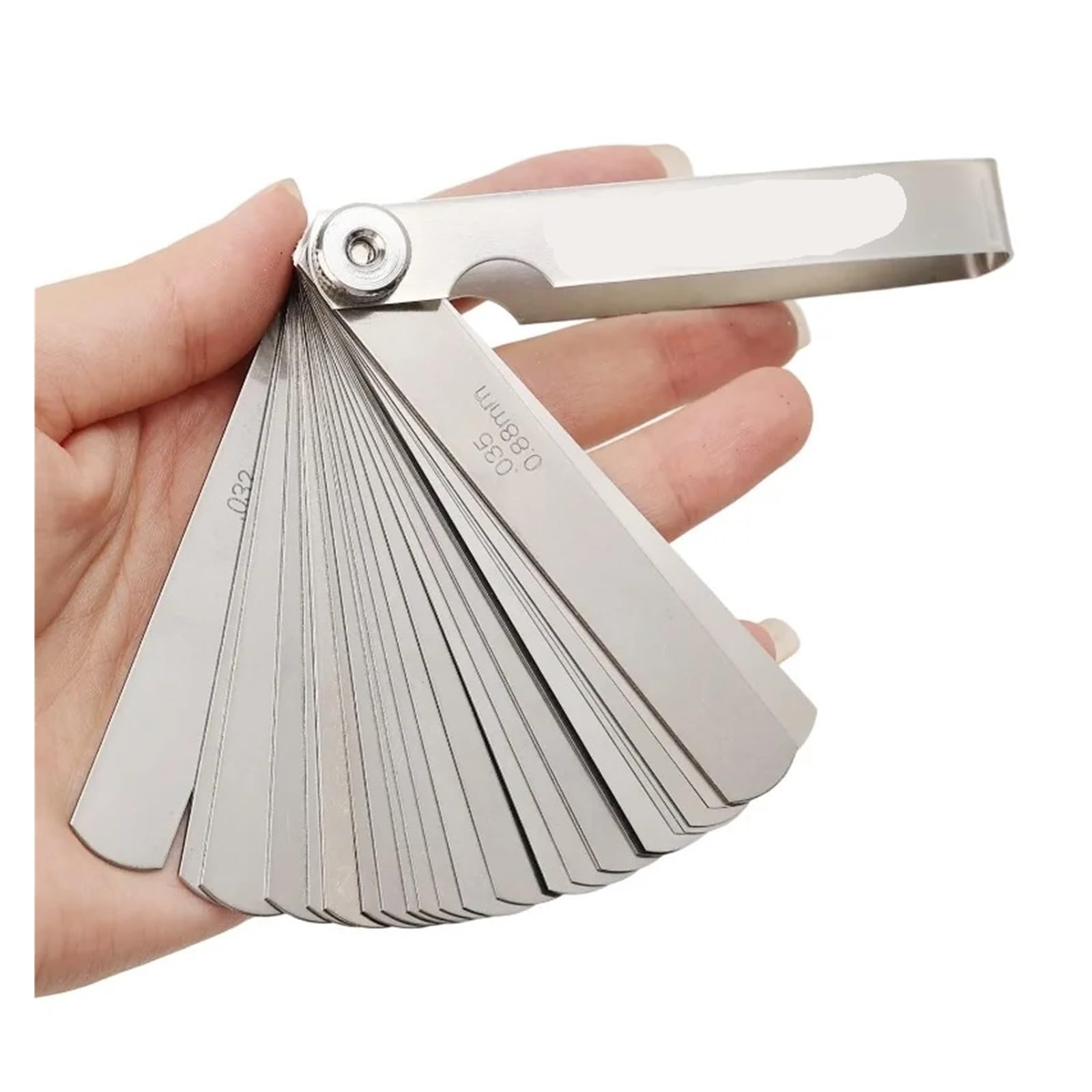 Galga De Espesores Herramienta de medición de calibrador de espesores, juego de calibrador de espesor métrico Universal de acero inoxidable for Hardware(96PCS)