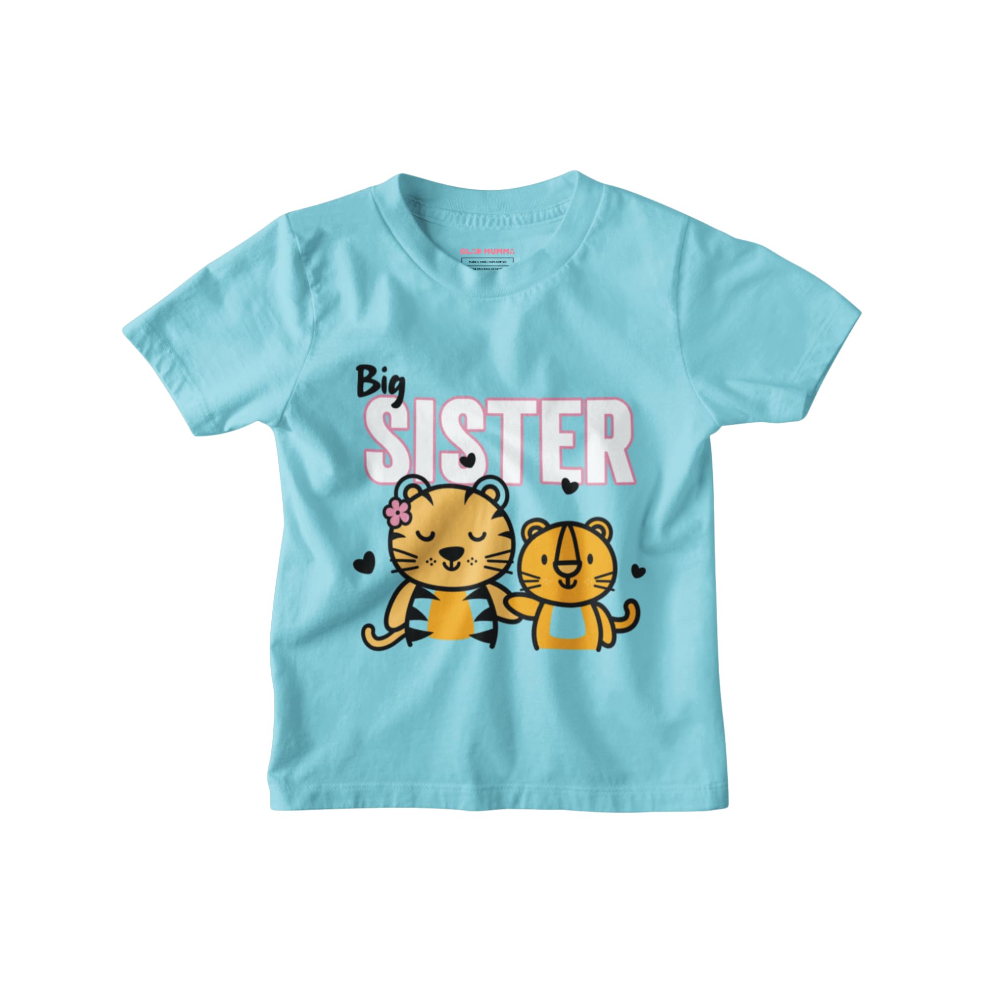 Big Sister T-Shirt for Kids | 100% Cotton Tiger Print Tee for Girls | Soft, Comfortable & Stylish | Perfect for Announcement, Everyday Wear and Gifting (0 Months to 9 Years)-image-46