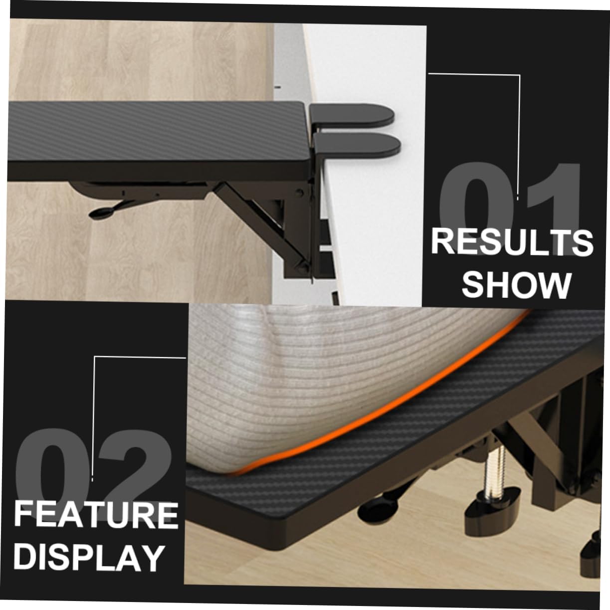 DOITOOL 1pc Desktop Arm Support Frame Ergonomic Computer Wrist Rest and Elbow Pad for Desk Use Easy Installation Space-Saving Design for Hours of Work