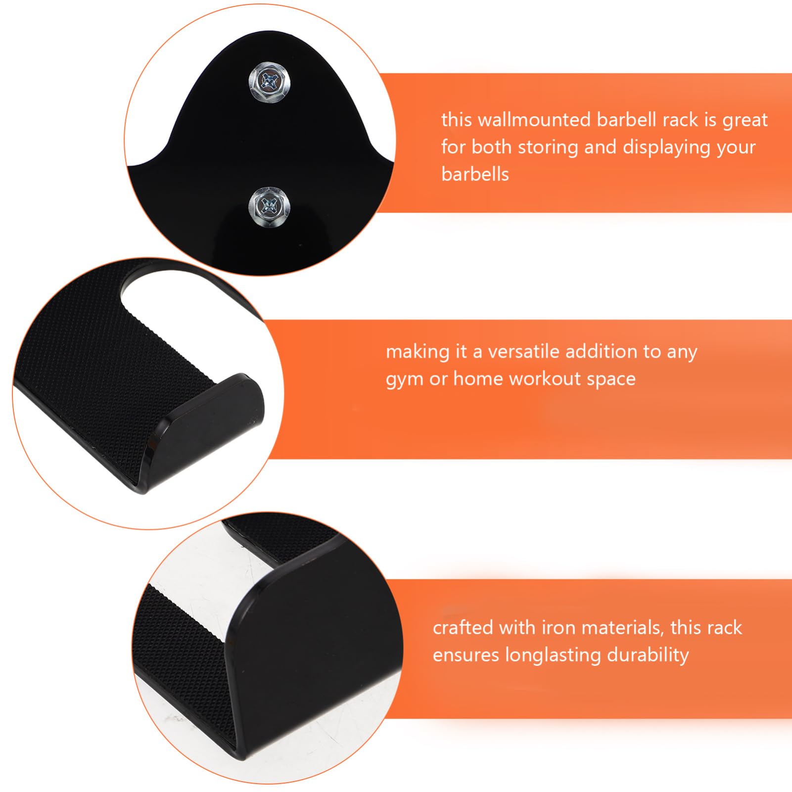 Supporto per Bilanciere da Parete Rastrelliera Portaoggetti Verticale per Bilancieri Organizzazione Salvaspazio per Casa e Palestra Accessorio di Stoccaggio Sicuro