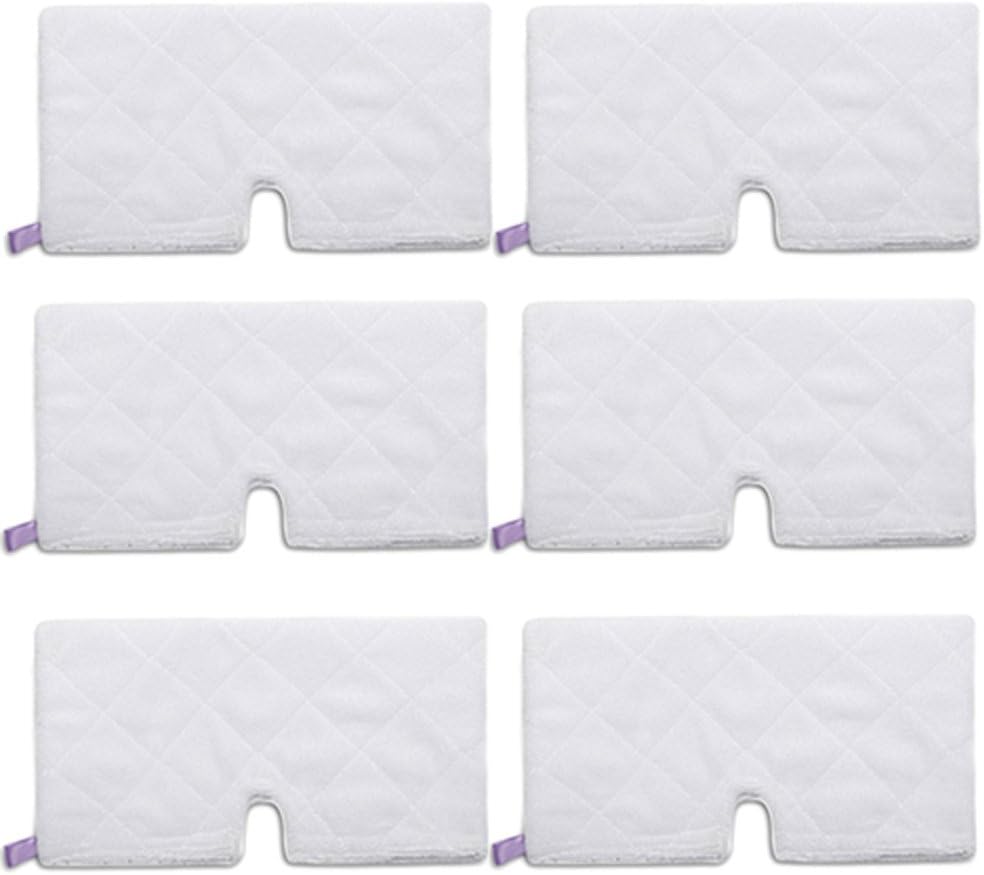 Amyehouse 6 Pack Rectangle Steam Pocket Mop Microfiber Pads Cleaning Pads Replacement Compatible with Shark S3501 S3601 S3550 S3801 S3901 S3601D S3801CO S3901D S3455K S2902 SE450