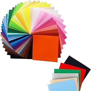 40pcs Fabrics DIY Craftwork Sewing Patchwork,Polyester Felt Fabric Craft Sets Assorted Colour Felt Cloth,Felt Crafts Assorted Colour Polyester Felt Sheet,Felt Fabric Sheets for Sewing Crafting Kids