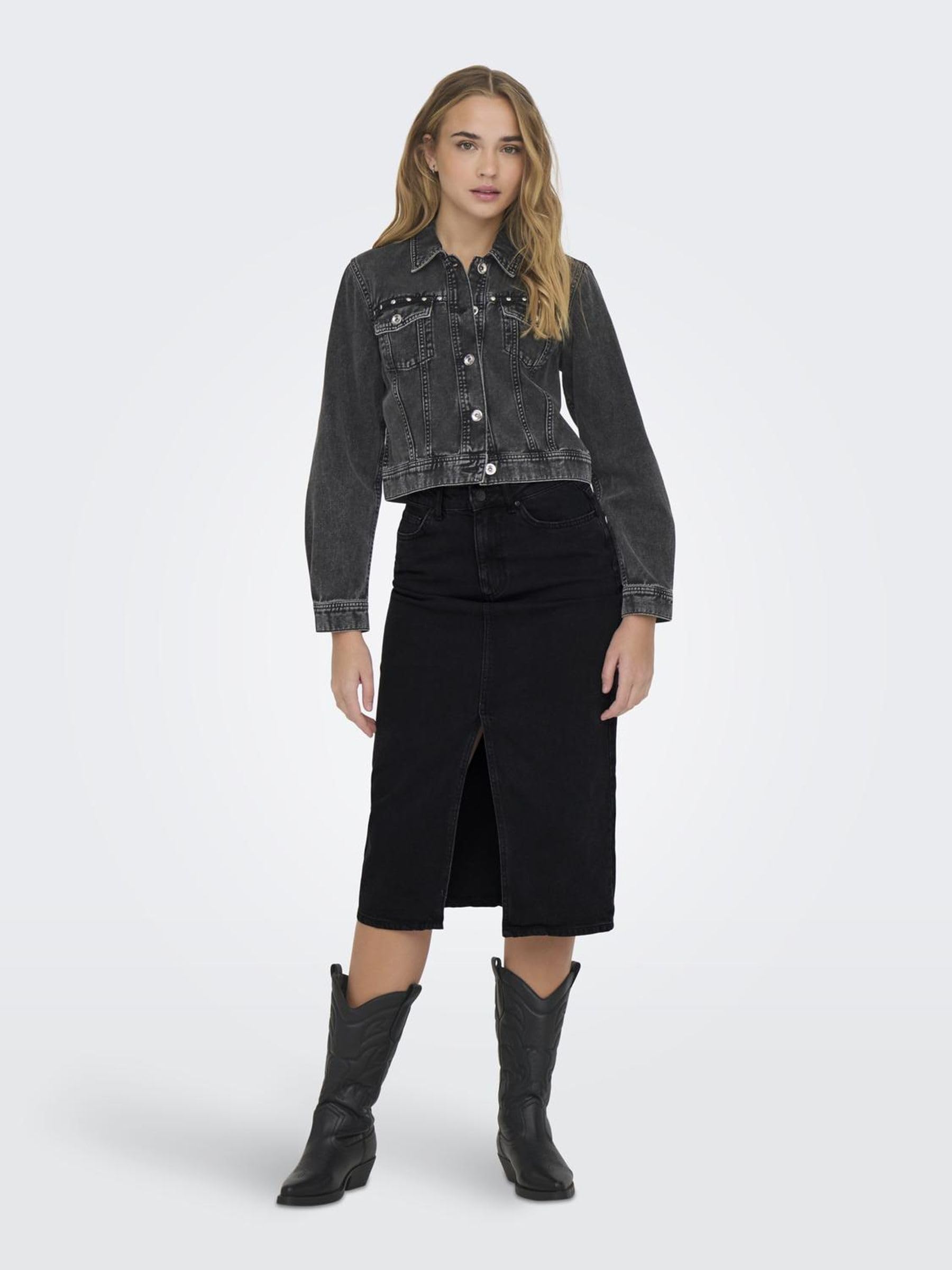 ONLY Female Jeansrock ONLBIANCA Denim Midirock