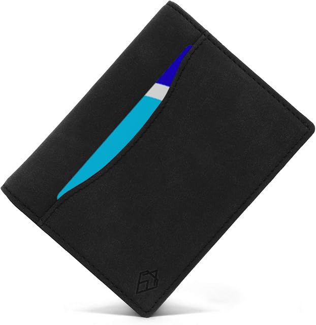 AKIELO RFID Blocking Bifold Card Wallet with Pull Tab and Gift Box  Stylish 'Tap N Go' Mens Wallet  Credit Card Holder Wallets for Men (Oscar Collection)