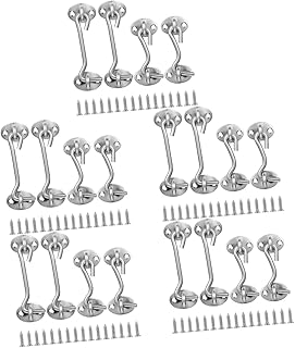 20 Pcs Door Hook Stainless Steel s Hooks Hook Eye Fence Door Lock Eye Gate Door Hook Door Hook Lock Gate Hook Lock Window Hook Lock Safety Plug Stainless Steel Window to Rotate