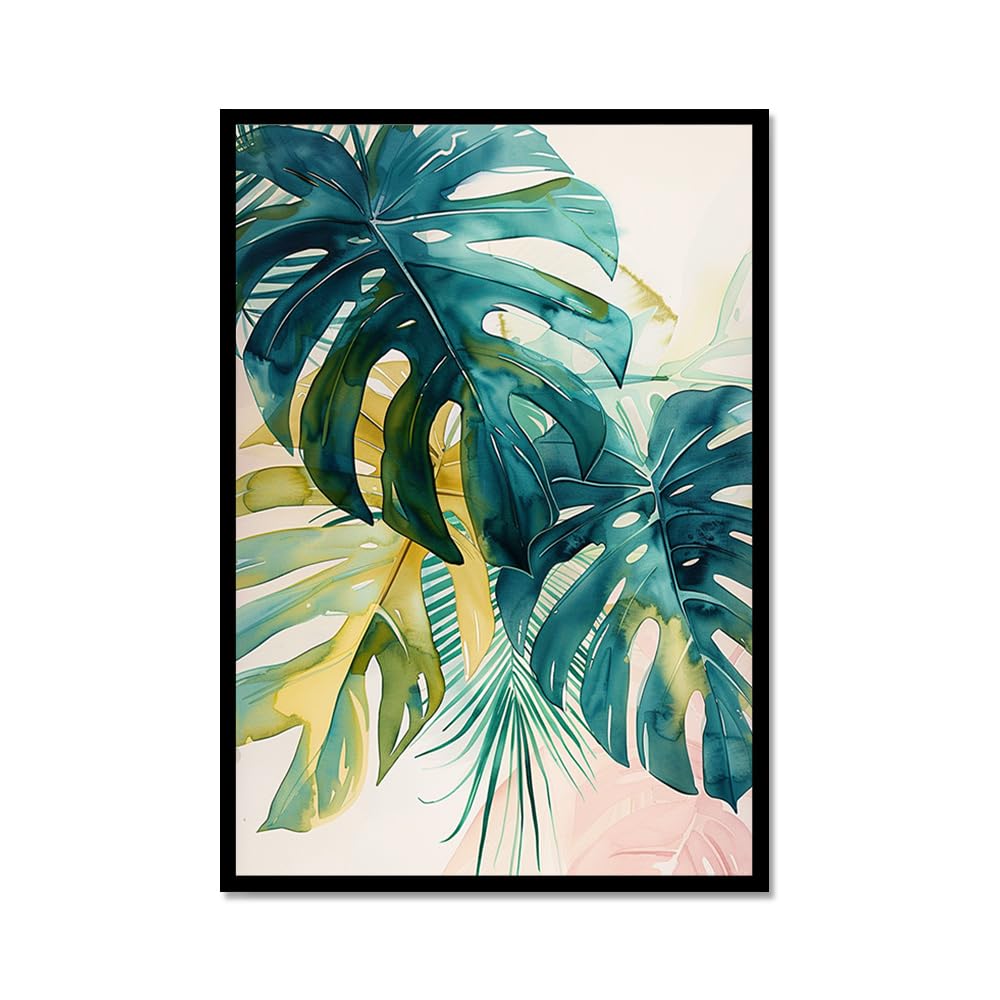 Feuille de palmier verte pour dynamiser un mur blanc vide - 8
