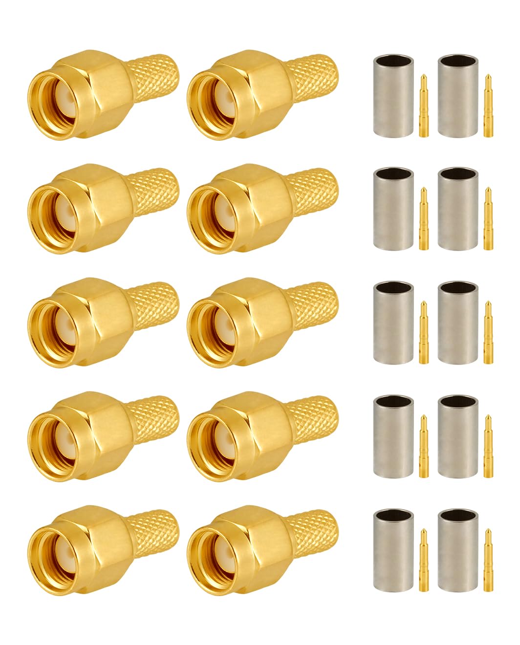 10 Pezzi/100 Pezzi Adattatore Coassiale RF Convertore Connettore SMA Maschio A F Femmina Per Radio Talkie Pratica - Foto 9