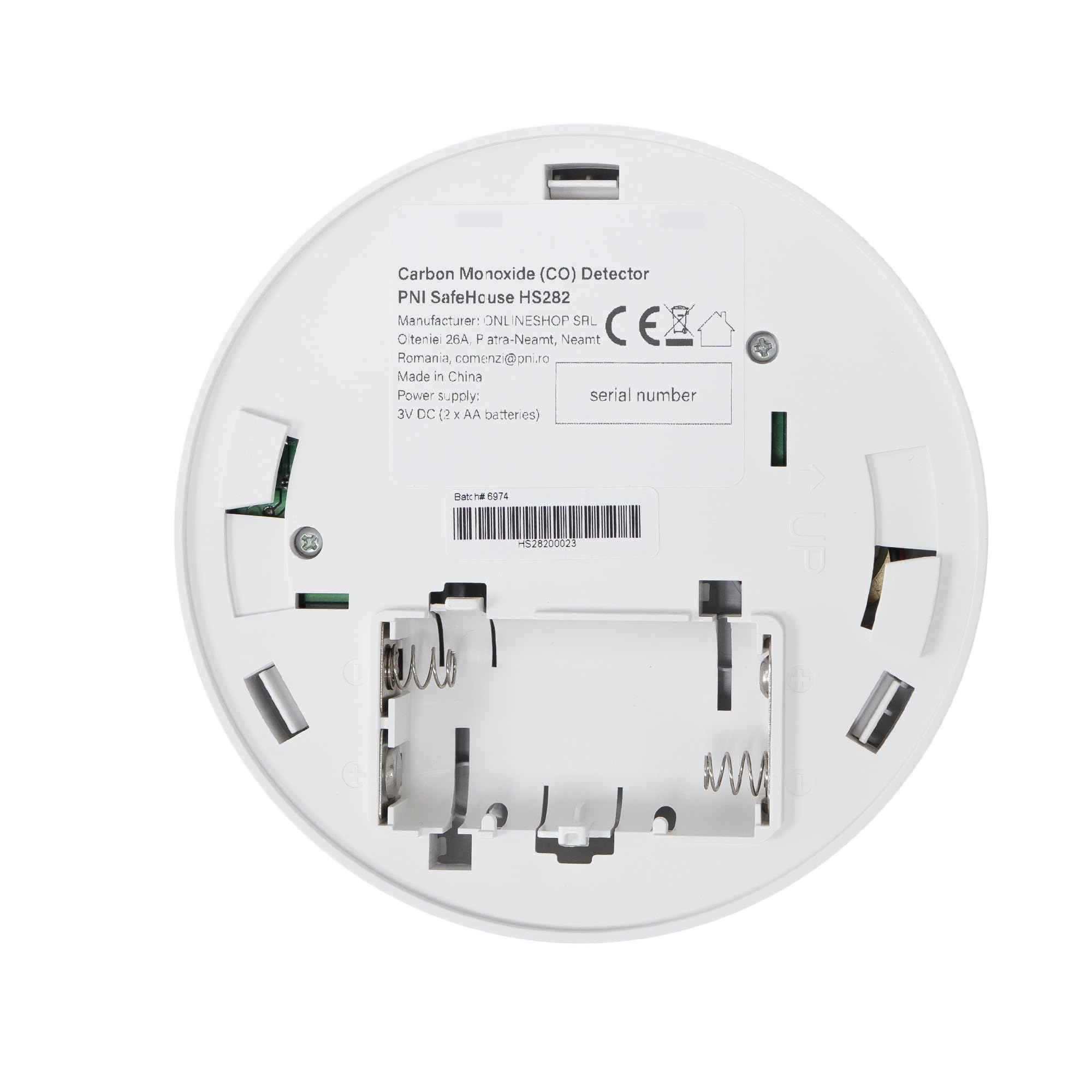 Sensor de monóxido de Carbono (CO) PNI SafeHouse HS282 con Alarma Sonora