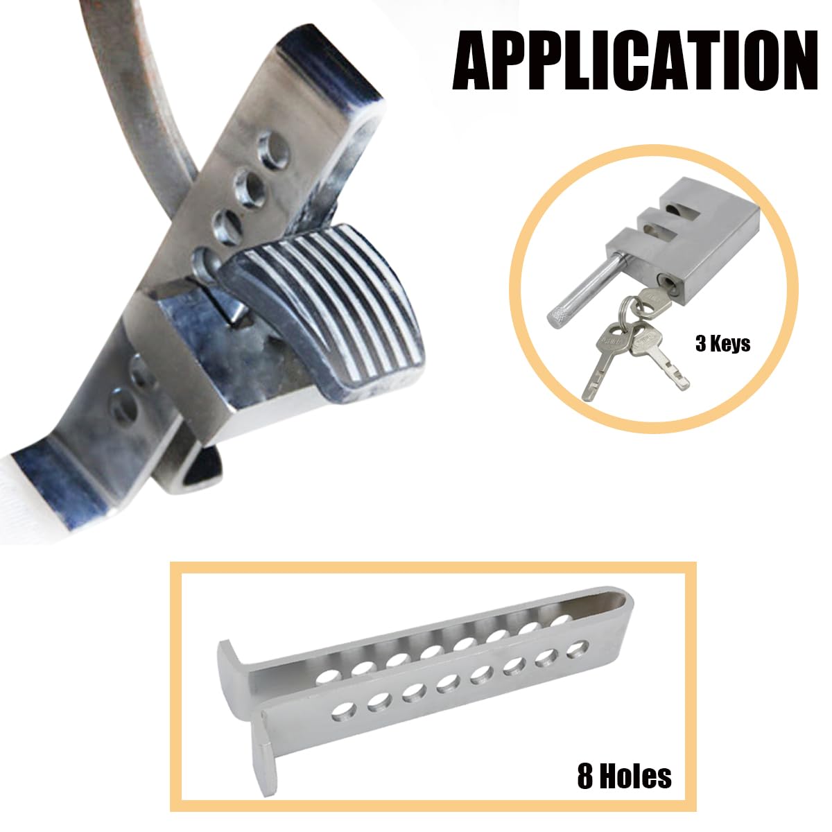 Level Lock OPSOOPI Brake And Clutch Pedal Lock, Car Anti-Theft Device ...