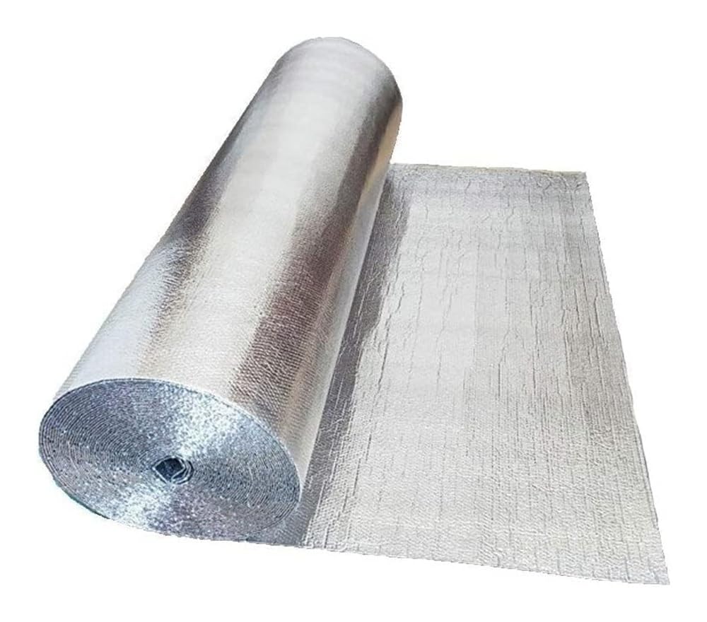 Isolant thermique double réfléchissant, Convient pour le grenier, le mur, le bateau, la caravane, la conservation de la chaleur(1x25m)