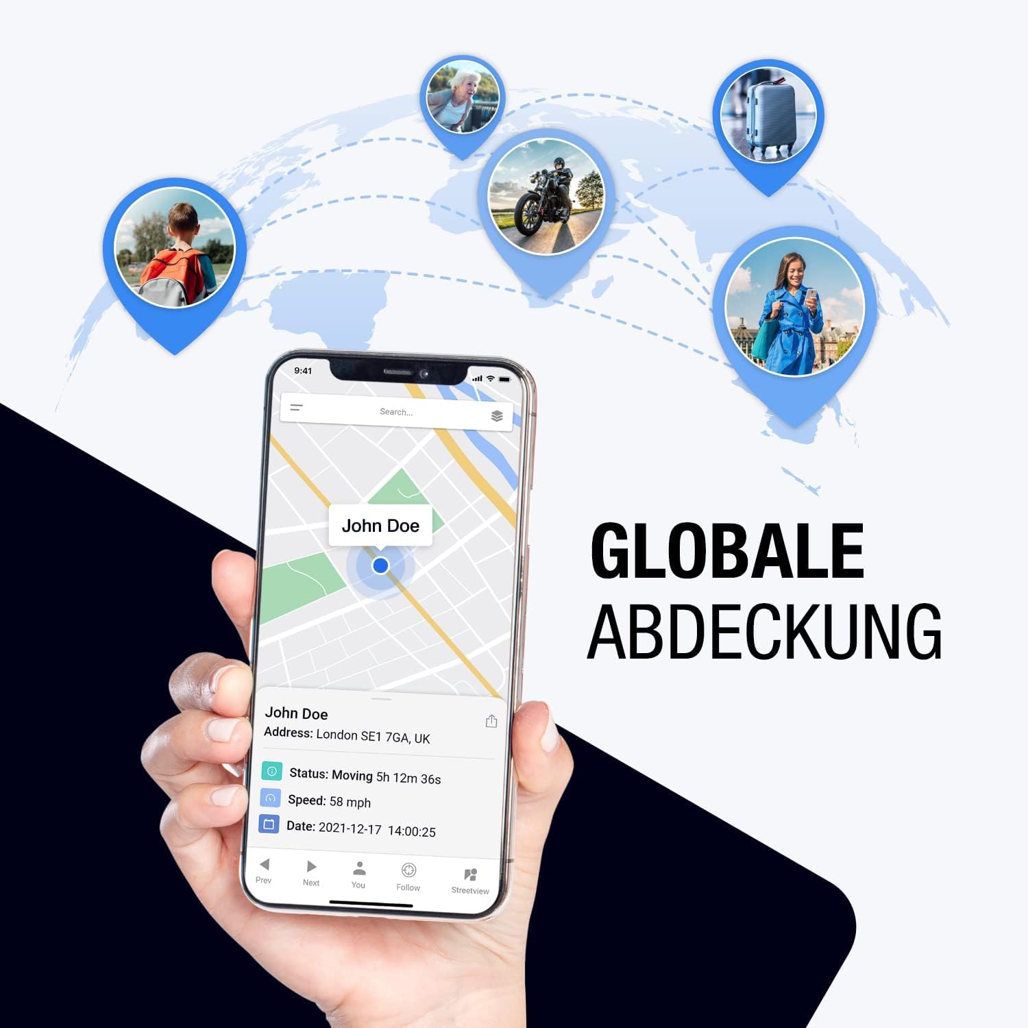 GPSLive DB2-4G GPS Tracker Auto, Motorrad, Wohnmobil, KFZ | Made in EU | Einfache Installation | Livetracking mit App | Keine SIM benötigt | GPS Tracker GPS Sender | Peilsender