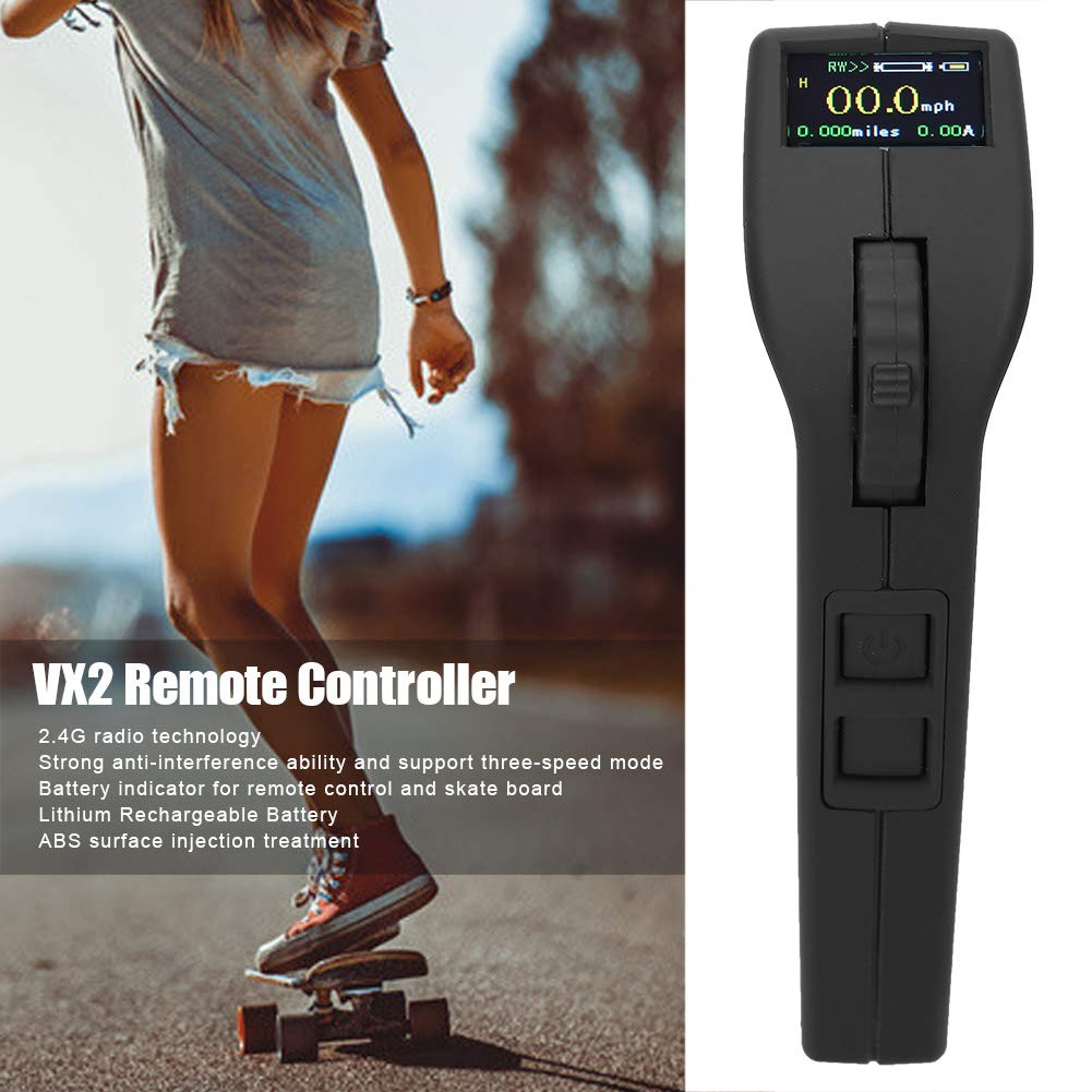 Mando a distancia VX2 ergonómico de 2,4 GHz inalámbrico para velocidad eléctrica, indicador de batería de litio ABS + goma, para los amantes del bricolaje