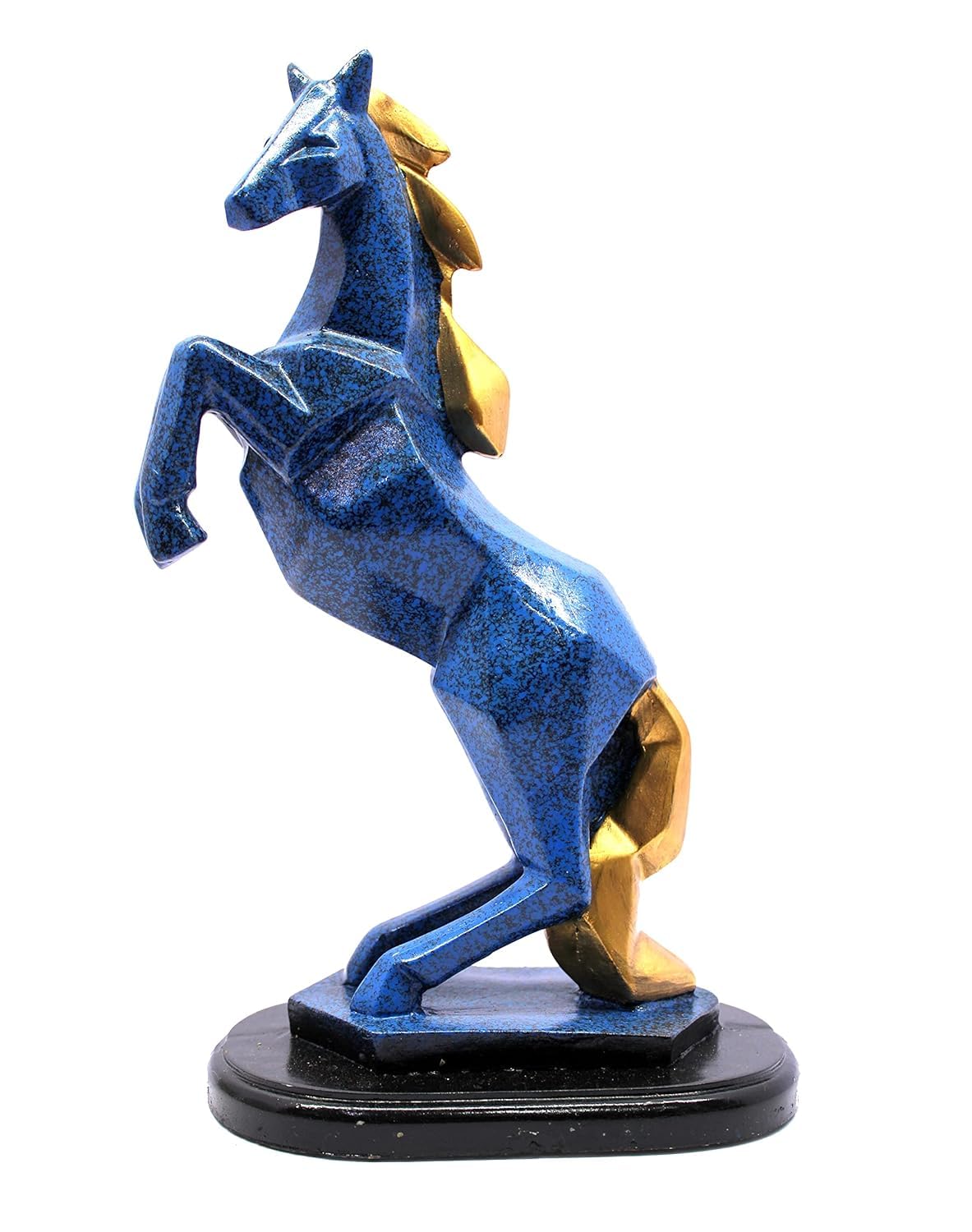 Figurine cheval en résine bleu de 30.5 cm pour votre décoration