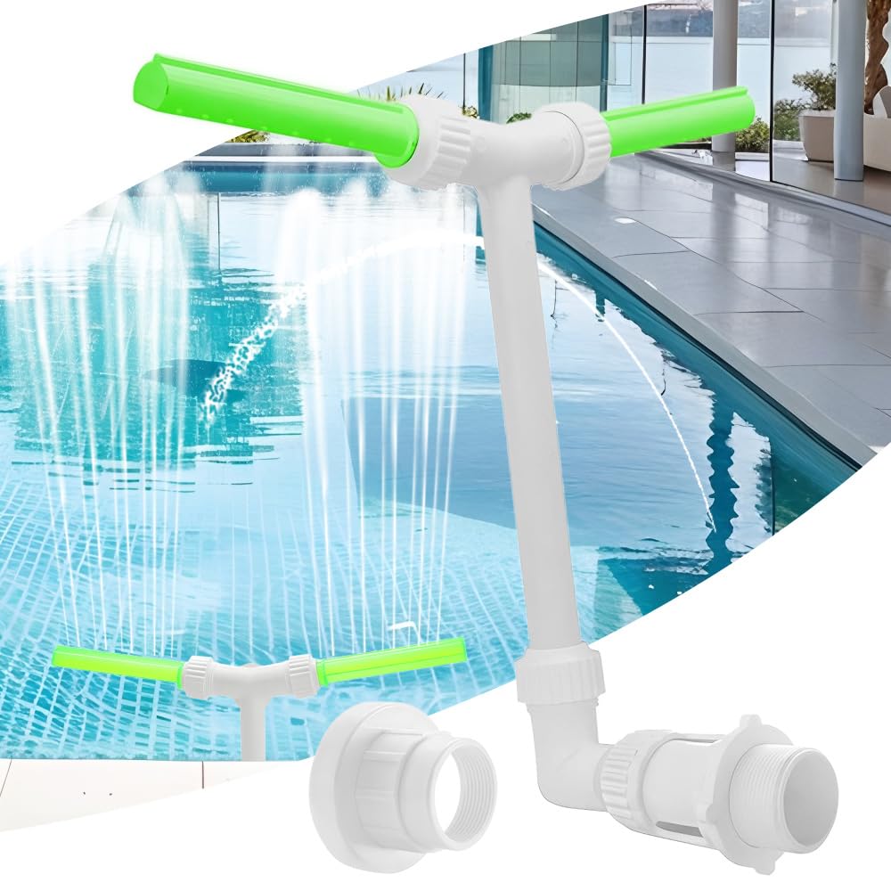 Fontana Per Piscina, Fontana a Cascata Per Piscina Regolabile a 360°, Accessori Piscina Fuori Terra Per Decorazione Piscine Laghetti Giardino Cortile SPA