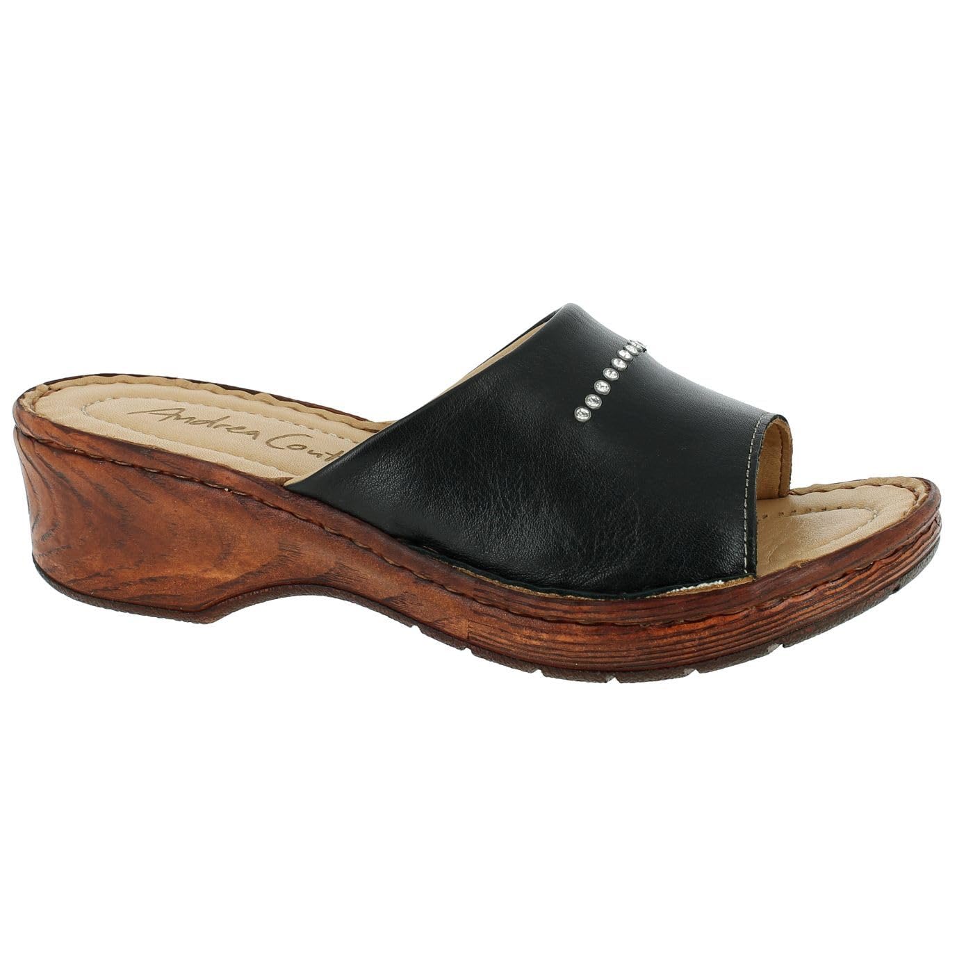 Andrea Conti Women's Mules, Black, 38 EU, Schwarz, 6 UK