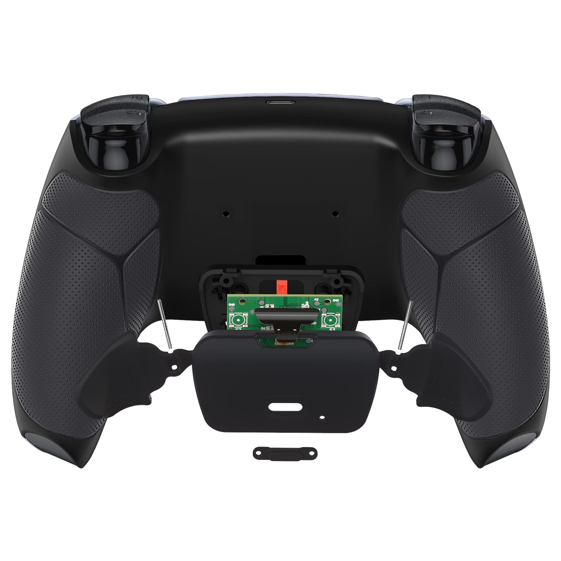 eXtremeRate Rise V3 Remap Kit Programmabile per ps5 Controller BDM-030/040/050,Tasti Aggiuntivi Palette Back Button Cover Grip Gomma Paddles Posteriori per ps5 Joystick-Nero