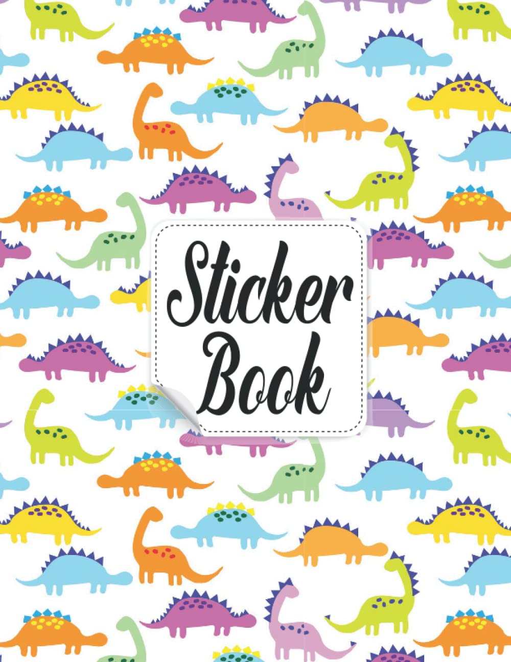 Buy Sticker Book Dinosaur Cover Design Blank Stickers Book For Kids