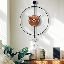 DKULMN Modern Metal Wall Clock,Decorative Wall Clock Modern Living Room Metal Wall Clock for Office Kitchen Bedroom Home Decorative,Black,58 * 40CM