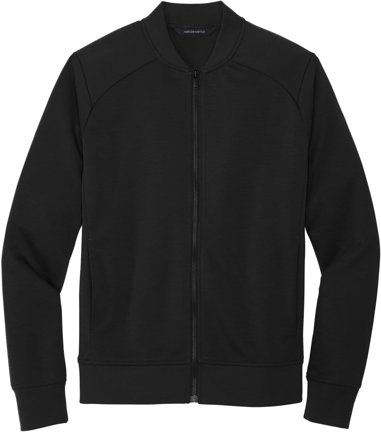 Unisex Double-Knit Bomber | Lightweight Zip Up Jacket for Men & Women, Casual Bomber Jacket for Work