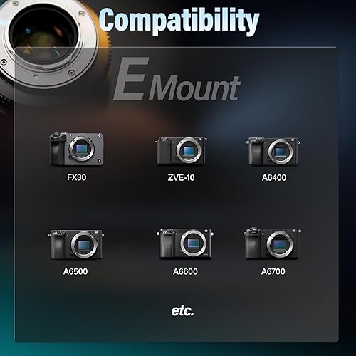 Miniatura 7 de Sirui Night Walker - Lente Cine de enfoque manual S35 de 1.378 in, lente de apertura grande T1.2 para cámaras de montaje E, FX30, ZVE-10, A6500,