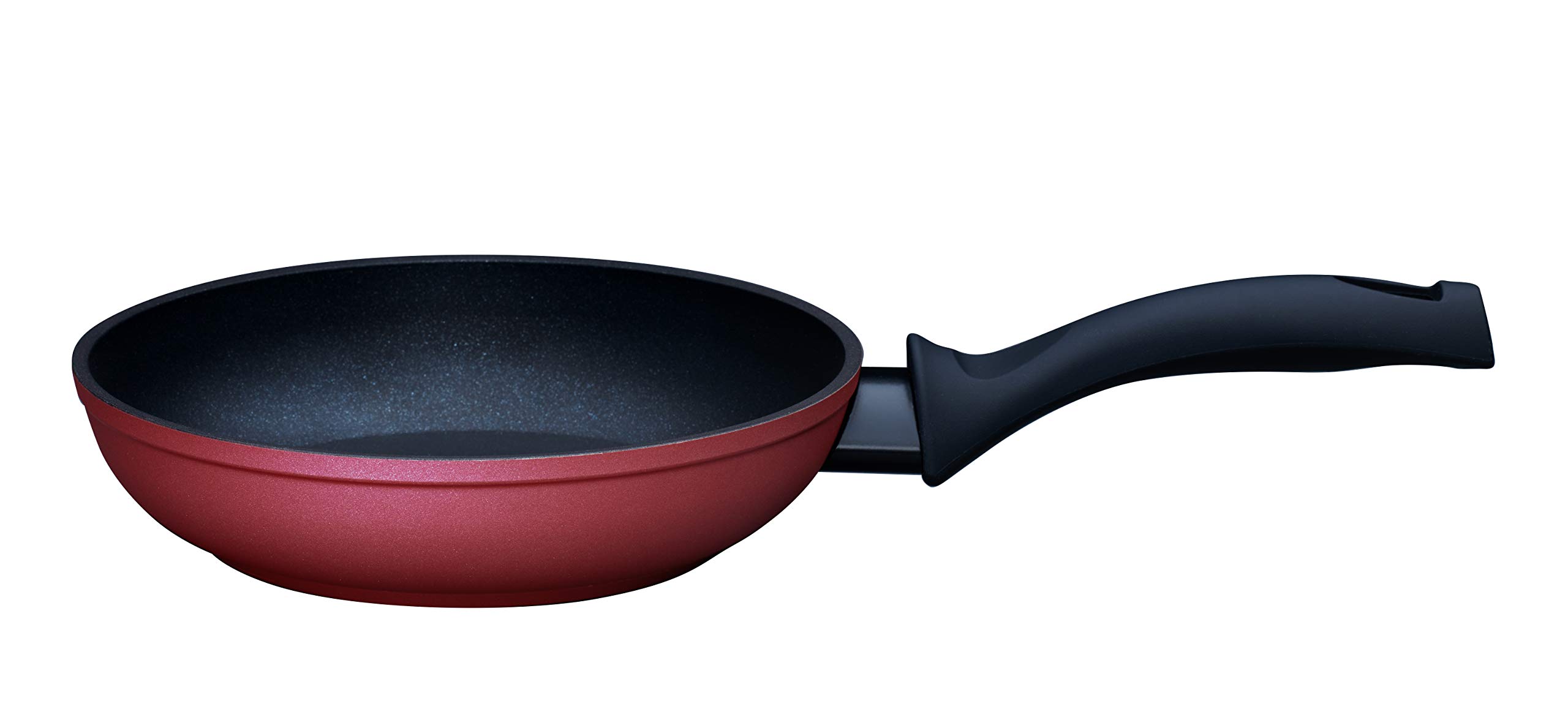 Kelomat, 3520-329, patelnia okrągła 20 cm, KM Diamond RED, czerwona, 0,691 kg, średnica 20 cm, 37,3 x 20,9 x 6 cm, patelnia, powłoka zapobiegająca przywieraniu, dno ze stali termicznej