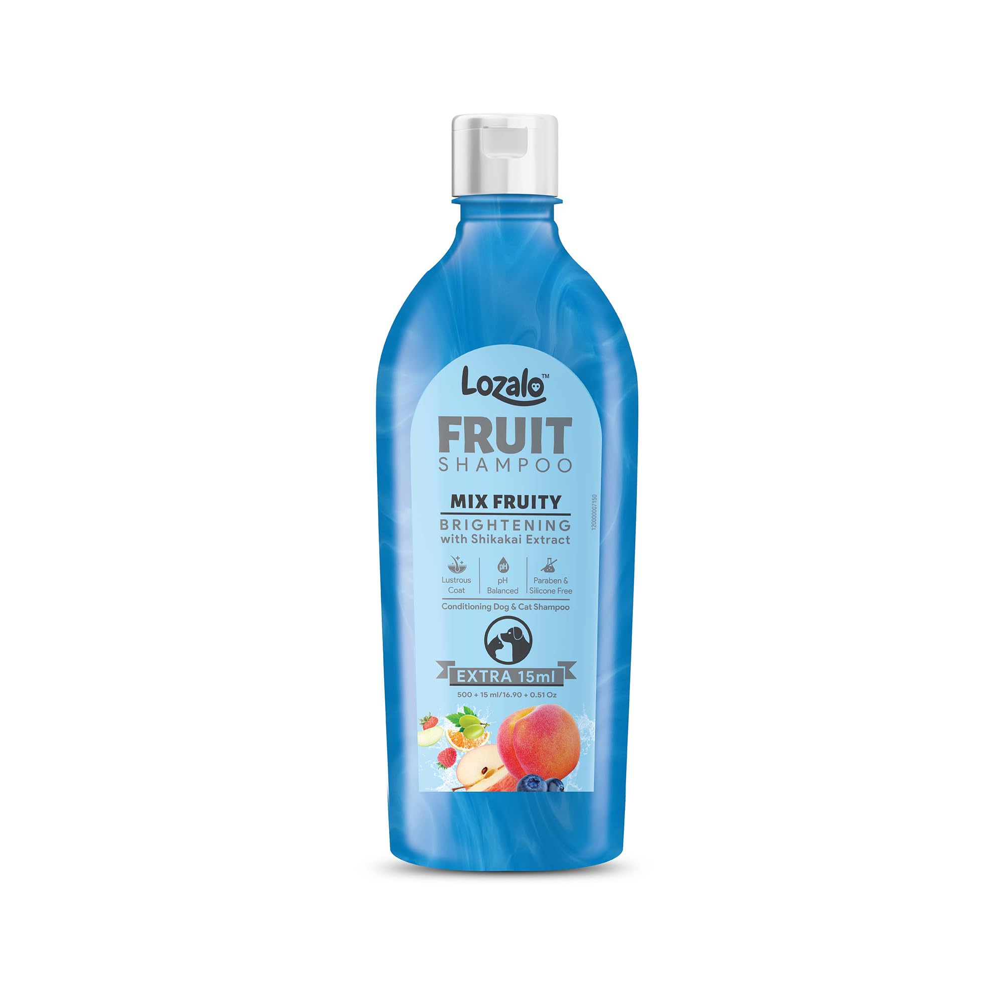 Lozalo Fruit Pet Shampoo 200 ml, Mix Fruit, pH Balanced, Paraben Free Conditi...