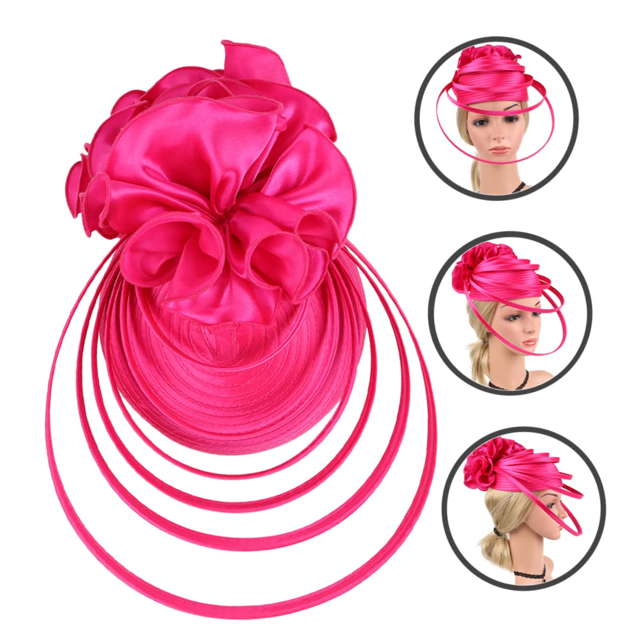 SHERCHPRY 2 cappellini da cocktail da donna, accessori per capelli, accessori per capelli da sposa, decorazioni per capelli, fascia fascinator